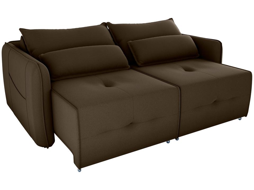 Sofá-cama 3 Lugares Retrátil Bipartido Reclinável Veludo Matrix Celine - 5