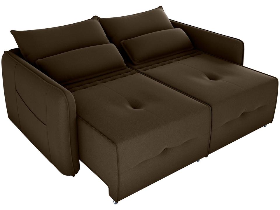 Sofá-cama 3 Lugares Retrátil Bipartido Reclinável Veludo Matrix Celine - 6