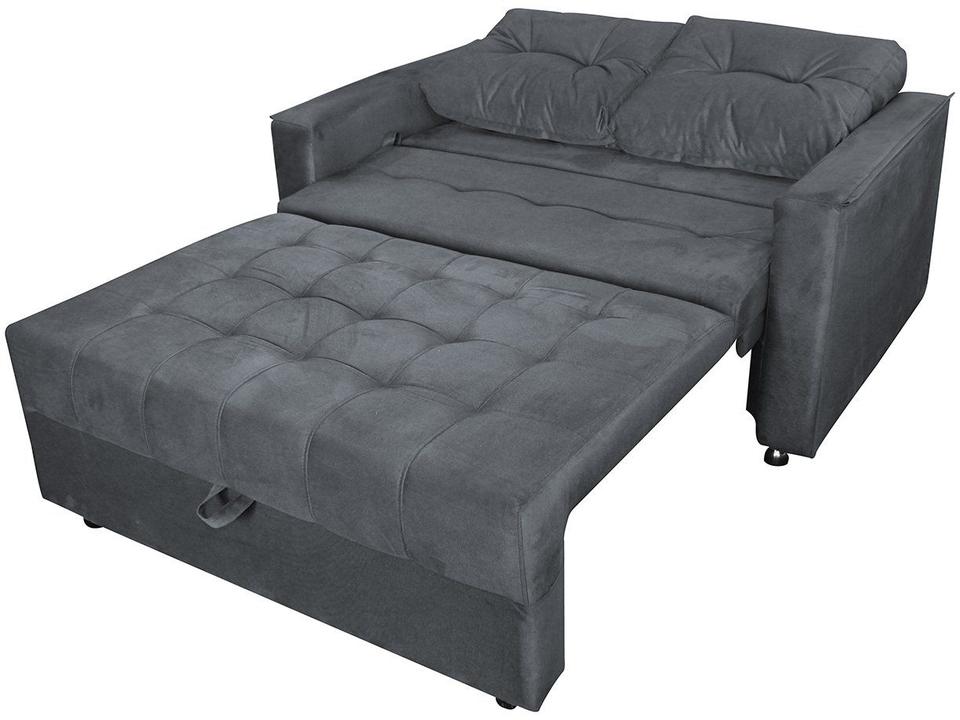 Sofá-cama Casal 2 Lugares Reclinável Veludo Matrix Drika - 3