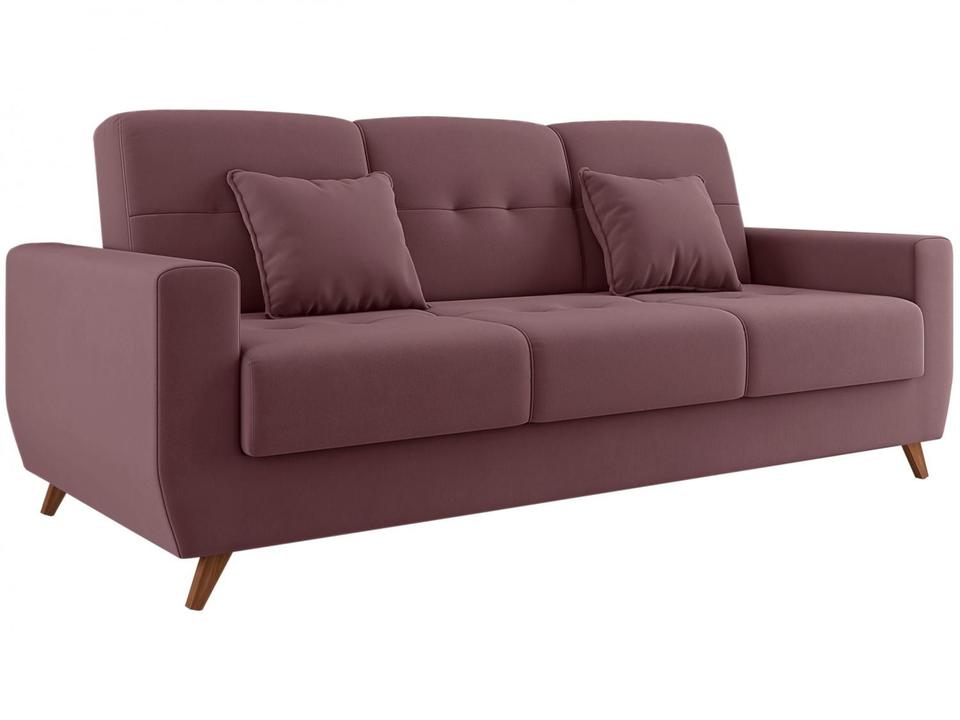 Sofá-cama Casal 3 Lugares com Baú Reclinável Veludo Matrix Pâmela - 4