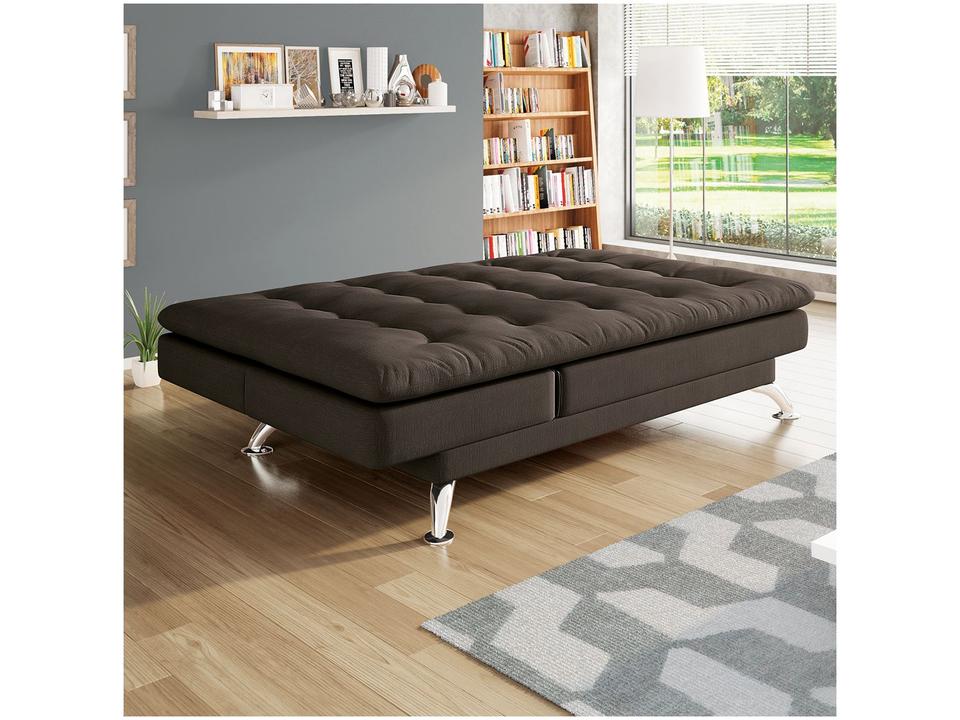Sofá-cama Casal 3 Lugares Reclinável Suede Linoforte Jade A2 - 6