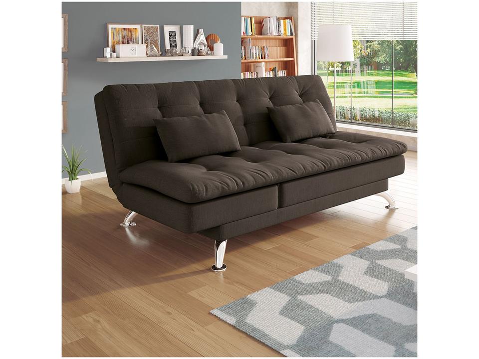 Sofá-cama Casal 3 Lugares Reclinável Suede Linoforte Jade A2 - 3