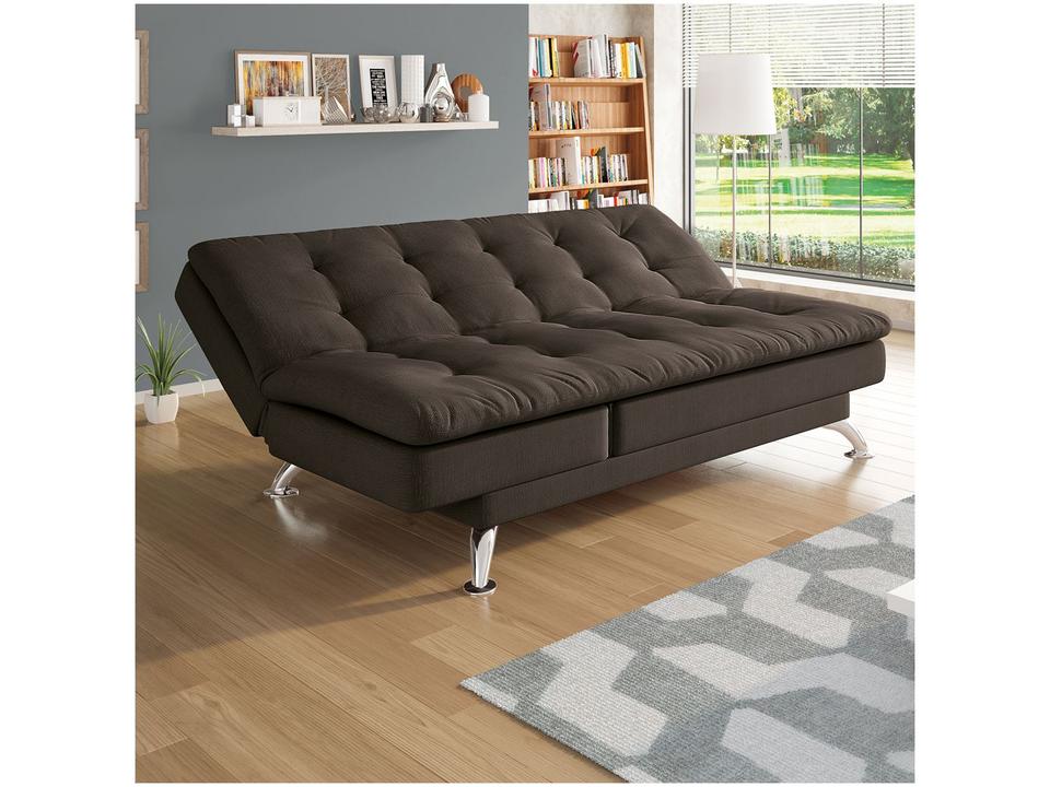 Sofá-cama Casal 3 Lugares Reclinável Suede Linoforte Jade A2 - 5