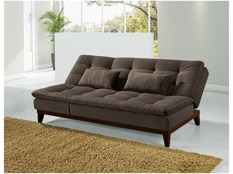 Sofá-cama Casal 3 Lugares Reclinável Suede Linoforte Jade BPM A2 - 4