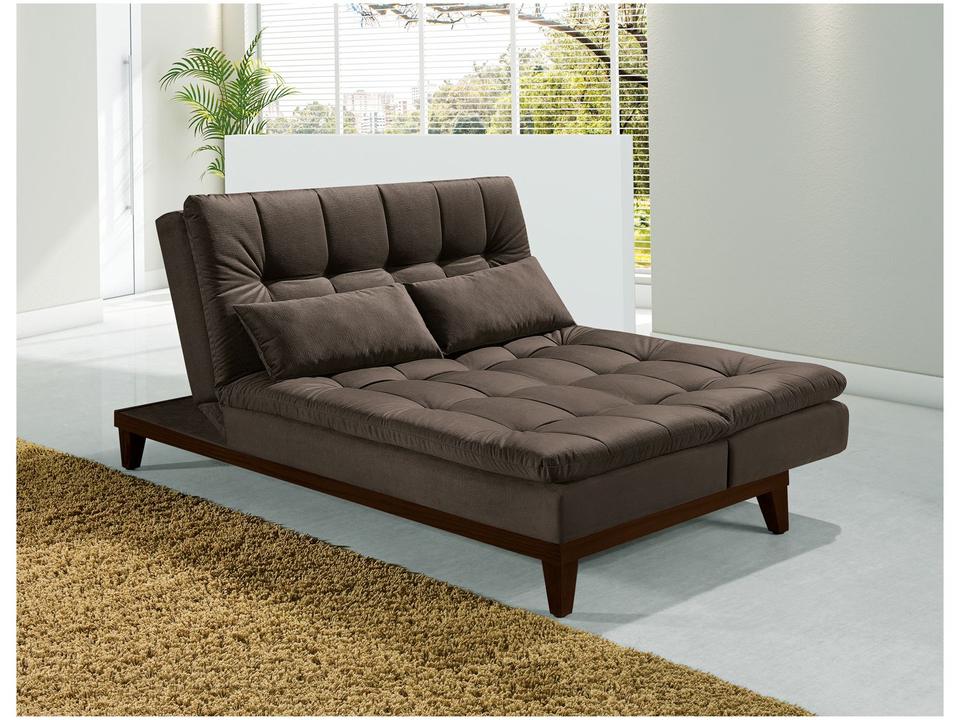 Sofá-cama Casal 3 Lugares Reclinável Suede Linoforte Jade BPM A2 - 3