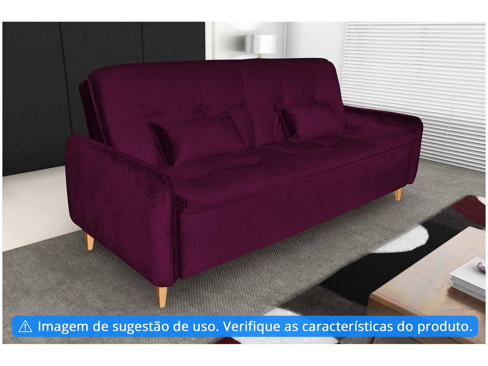 Sofá-cama Casal 3 Lugares Reclinável Suede Matrix Donna - 3