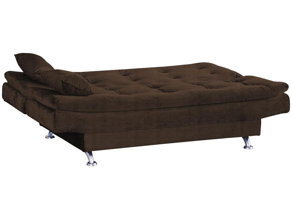 Sofá-cama Casal 3 Lugares Reclinável Veludo Light Matrix Salomé - 4