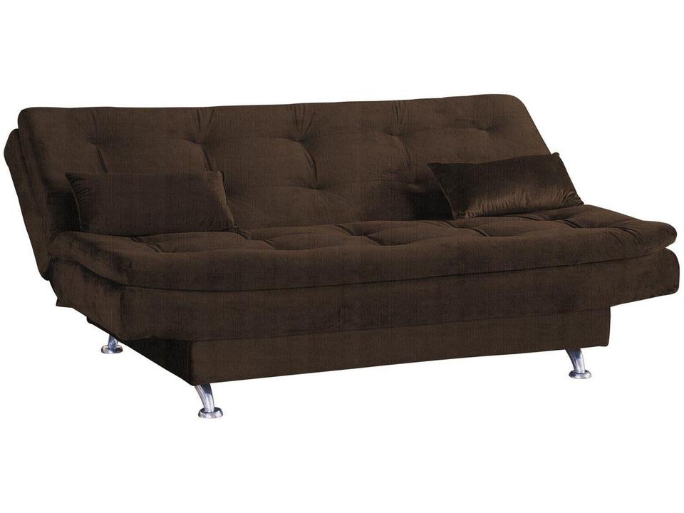 Sofá-cama Casal 3 Lugares Reclinável Veludo Light Matrix Salomé - 5