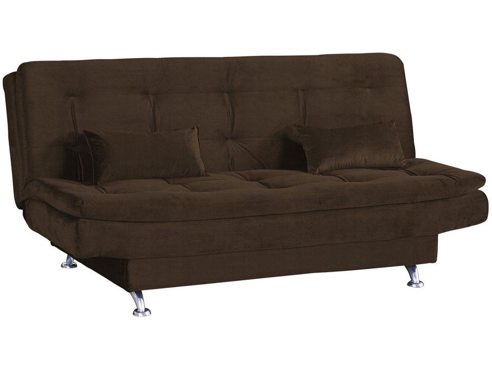 Sofá-cama Casal 3 Lugares Reclinável Veludo Light Matrix Salomé - 2
