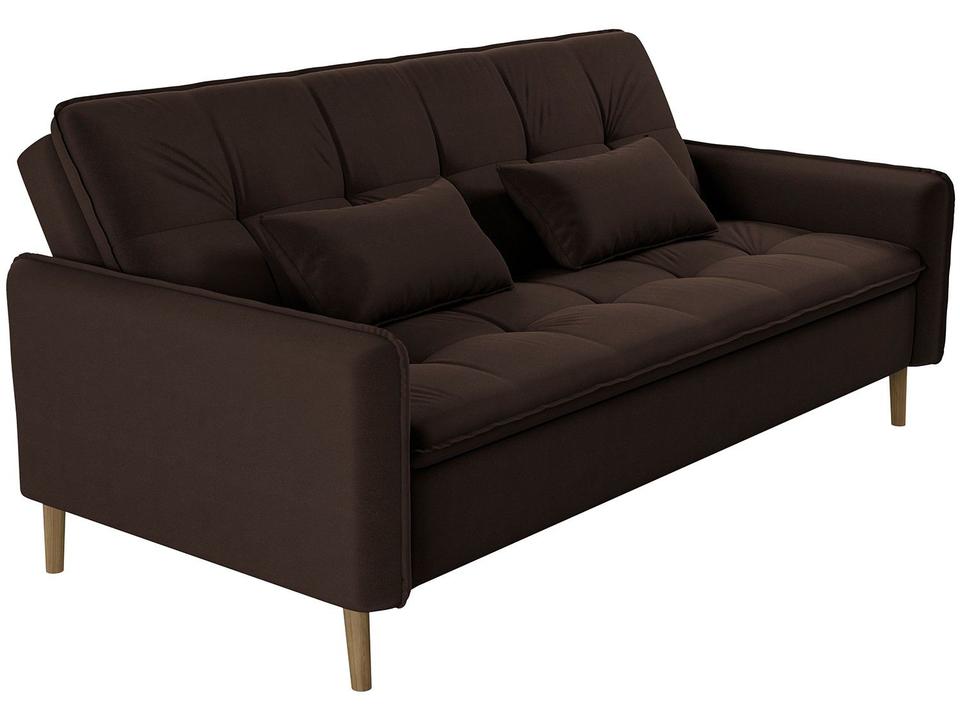 Sofá-cama Casal 3 Lugares Reclinável Veludo Matrix Donna - 4