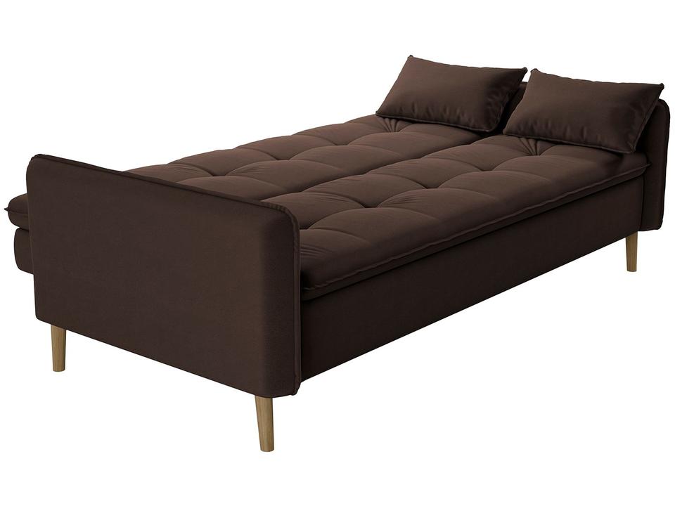 Sofá-cama Casal 3 Lugares Reclinável Veludo Matrix Donna - 5
