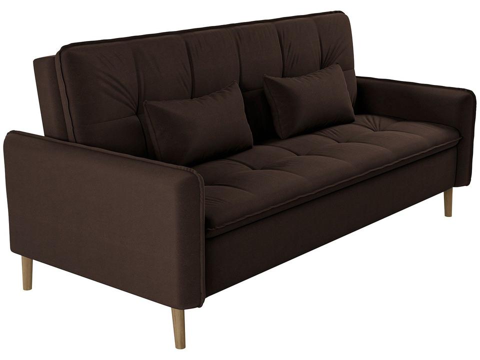 Sofá-cama Casal 3 Lugares Reclinável Veludo - Matrix Donna