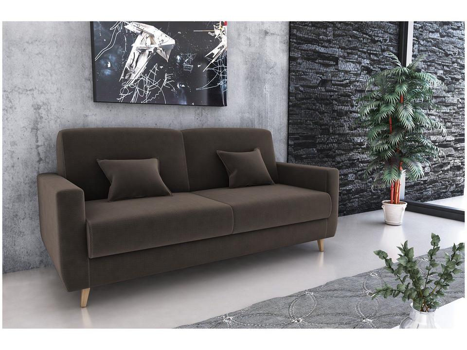 Sofá-cama Casal 3 Lugares Reclinável Veludo Matrix Emília - 3