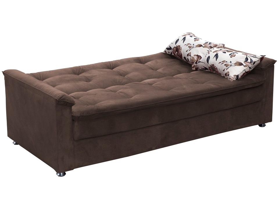 Sofá-cama Casal 3 Lugares Reclinável Veludo - 6
