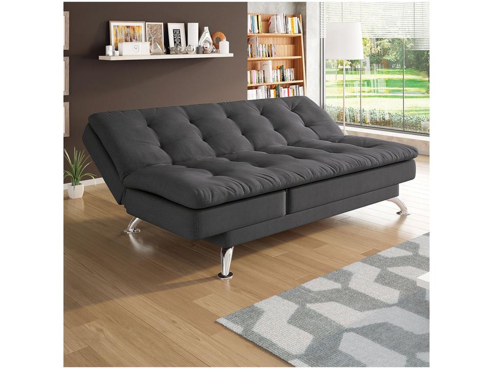 Sofá-cama Casal 3 Lugares Suede Linoforte Jade A2 - 5