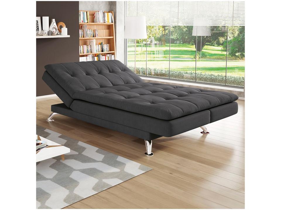 Sofá-cama Casal 3 Lugares Suede Linoforte Jade A2 - 4