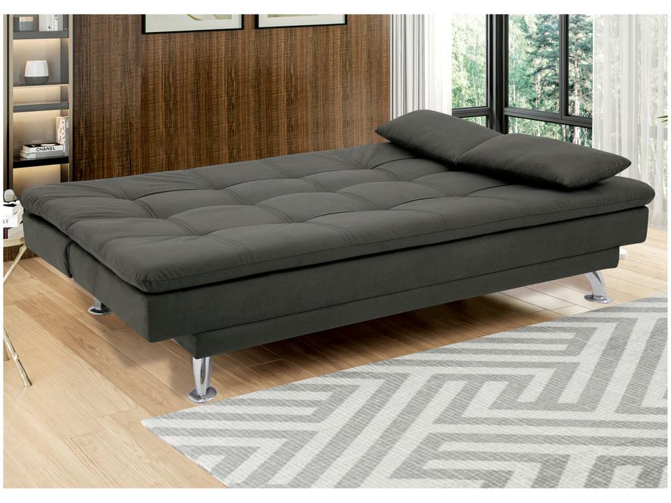 Sofá-cama Casal Reclinável Suede Linoforte Yasmin - 10