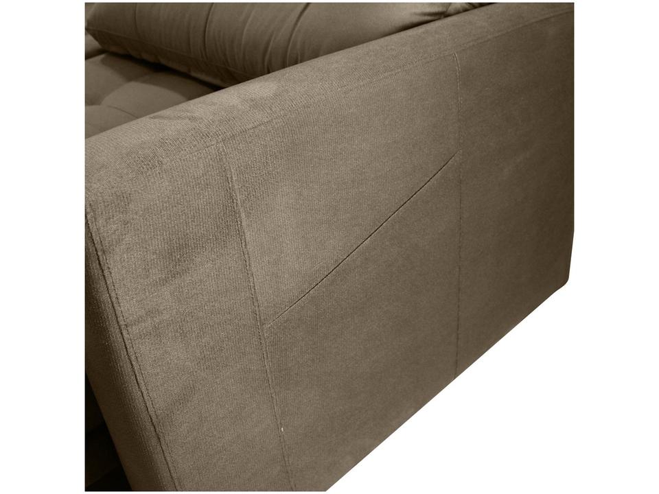 Sofá-cama Lugares Retrátil Bipartido Reclinável Veludo Matrix Nayla - 10