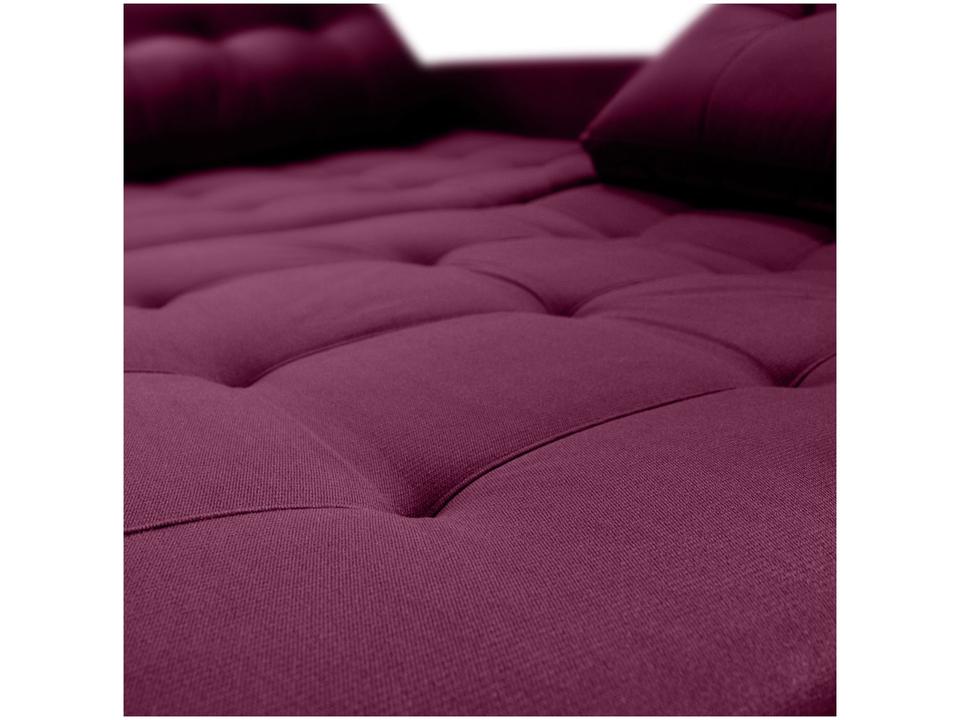 Sofá-cama Lugares Retrátil Bipartido Reclinável Veludo Matrix Nayla - 9