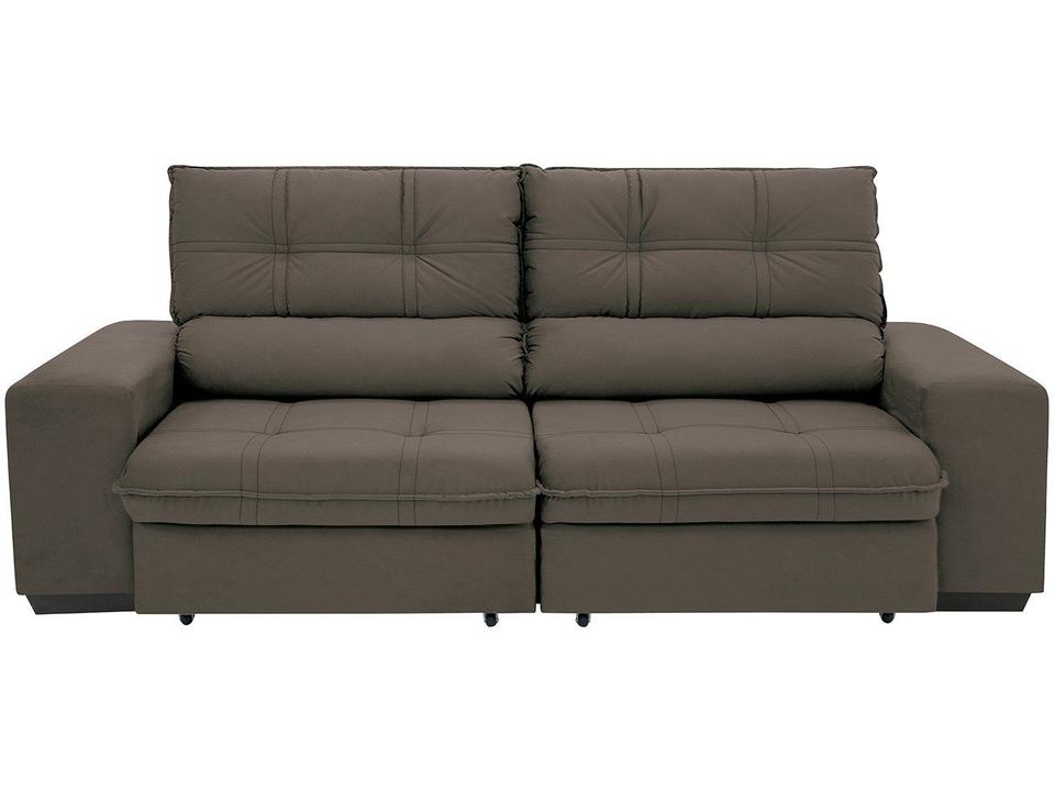 Sofá Retrátil Reclinável 3 Lugares Suede Brunello - 5