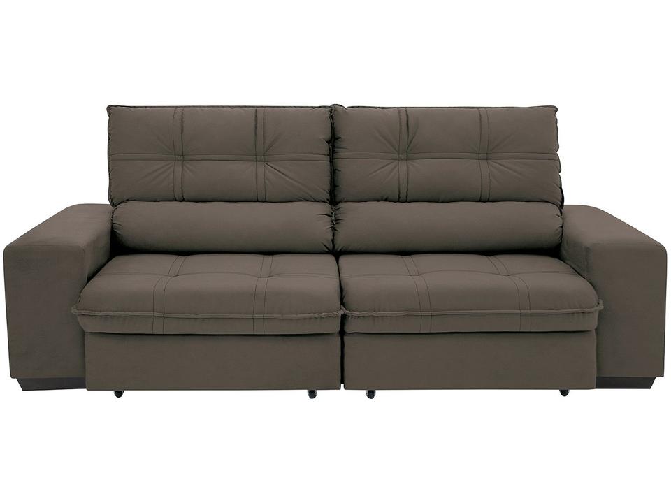 Sofá Retrátil Reclinável 3 Lugares Suede Brunello - 5