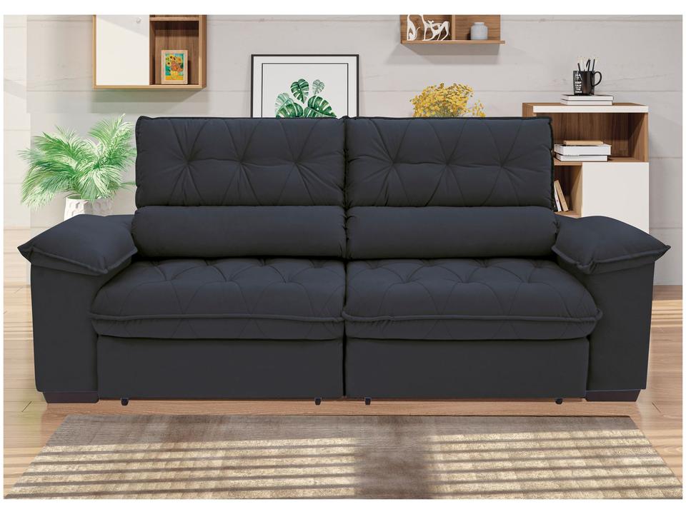 Sofá Retrátil Reclinável 3 Lugares Suede Hannover Linoforte - 6