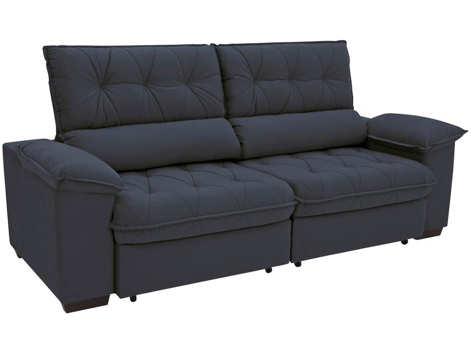 Sofá Retrátil Reclinável 3 Lugares Suede Hannover Linoforte - 8