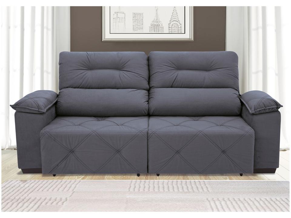 Sofá Retrátil Reclinável 3 Lugares Suede Moviment Grazzia Linoforte - 9