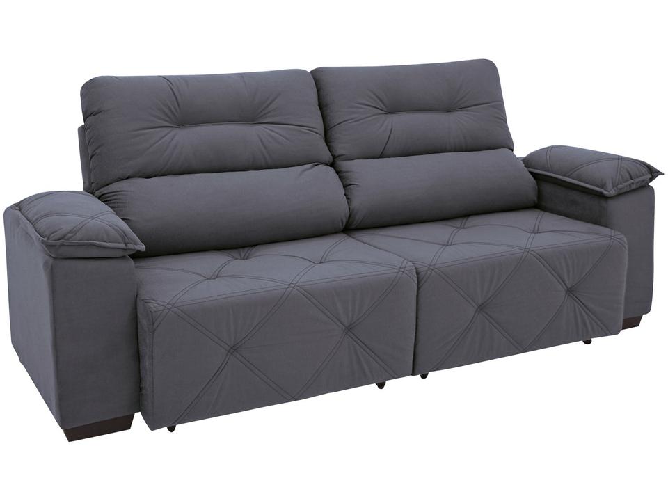 Sofá Retrátil Reclinável 3 Lugares Suede Moviment Grazzia Linoforte - 8