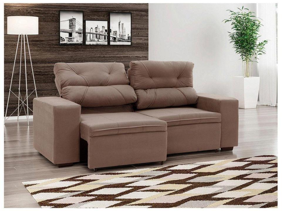 Sofá Retrátil Reclinável 3 Lugares Suede - 4