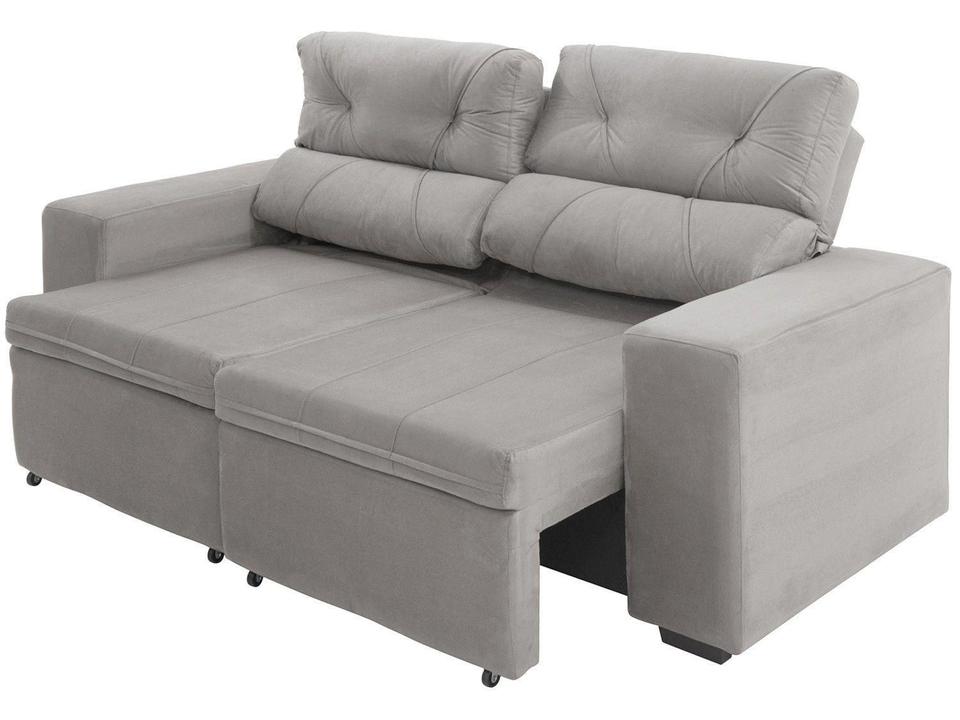 Sofá Retrátil Reclinável 3 Lugares Suede - 11