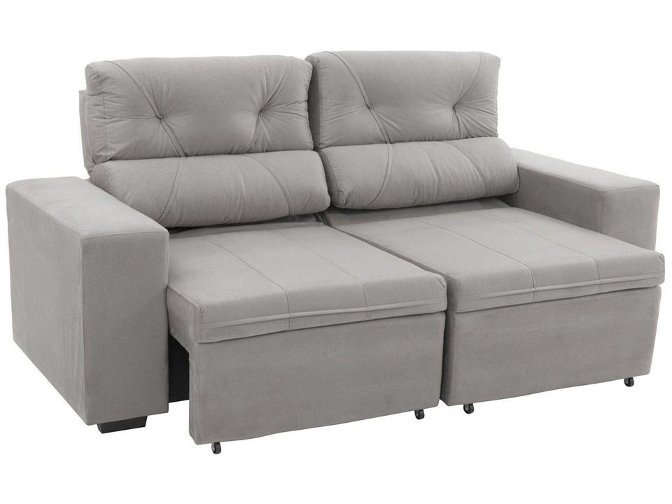 Sofá Retrátil Reclinável 3 Lugares Suede - 10