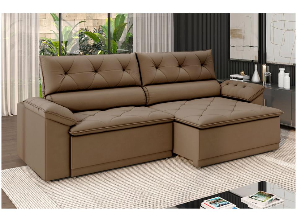 Sofá Retrátil Reclinável 3 Lugares Veludo Ibiza Besthouse - 3