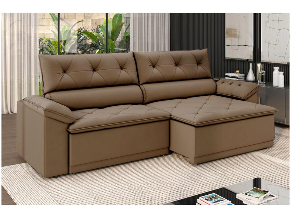 Sofá Retrátil Reclinável 3 Lugares Veludo Ibiza Besthouse - 3