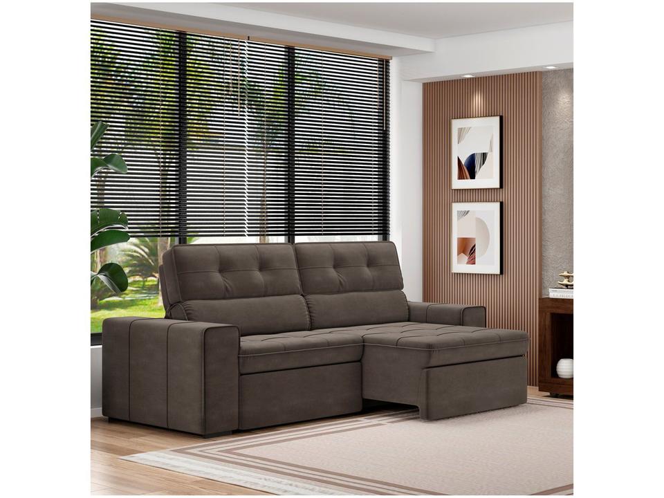 Sofá Retrátil Reclinável 3 Lugares Veludo Joly Barsa Gralha Azul - 4