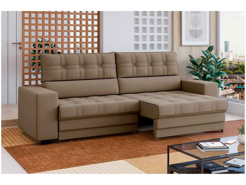 Sofá Retrátil Reclinável 3 Lugares Veludo Medelín Besthouse - 3