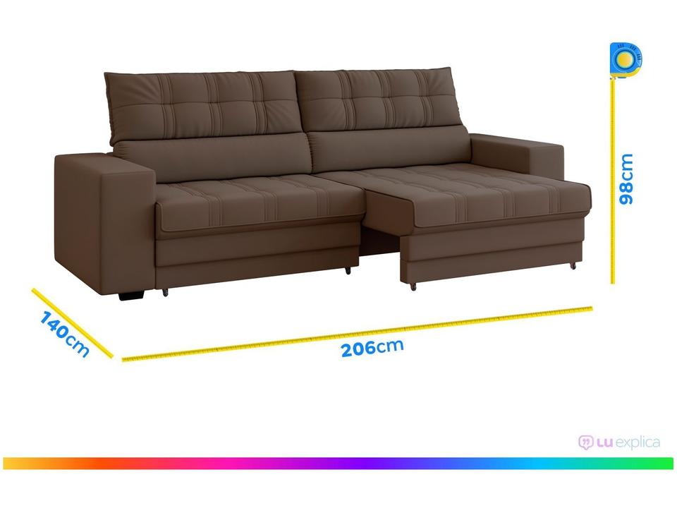 Sofá Retrátil Reclinável 3 Lugares Veludo Medelín Besthouse - 2