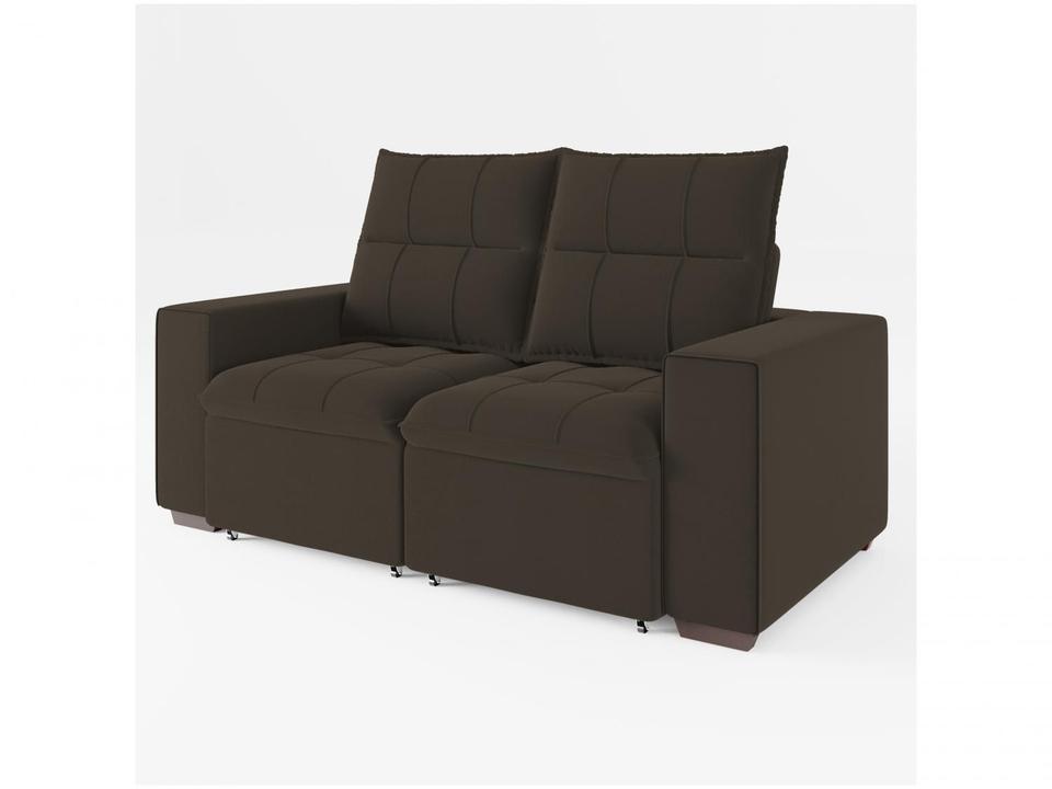 Sofá Retrátil Reclinável 3 Lugares Veludo Miami Gralha Azul Estofados - 3