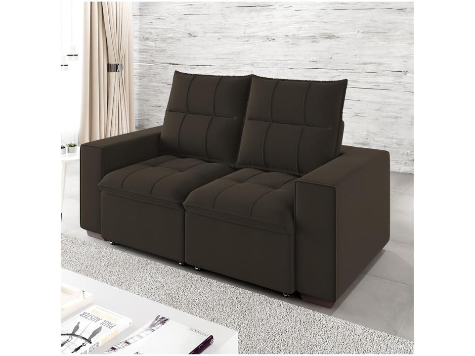 Sofá Retrátil Reclinável 3 Lugares Veludo Miami Gralha Azul Estofados - 10