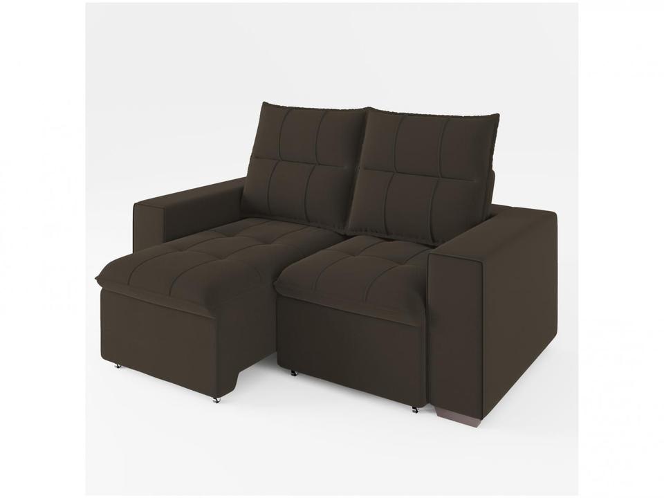 Sofá Retrátil Reclinável 3 Lugares Veludo Miami Gralha Azul Estofados - 4