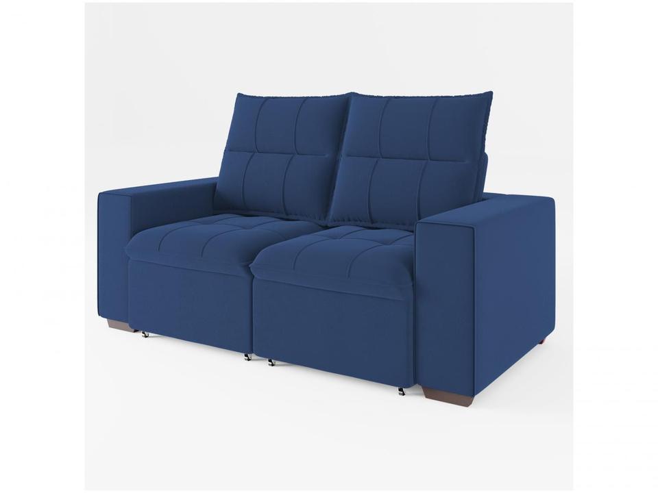 Sofá Retrátil Reclinável 3 Lugares Veludo Miami Gralha Azul Estofados - 3