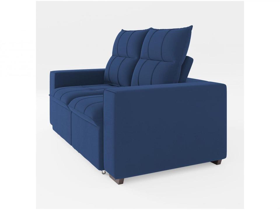 Sofá Retrátil Reclinável 3 Lugares Veludo Miami Gralha Azul Estofados - 6