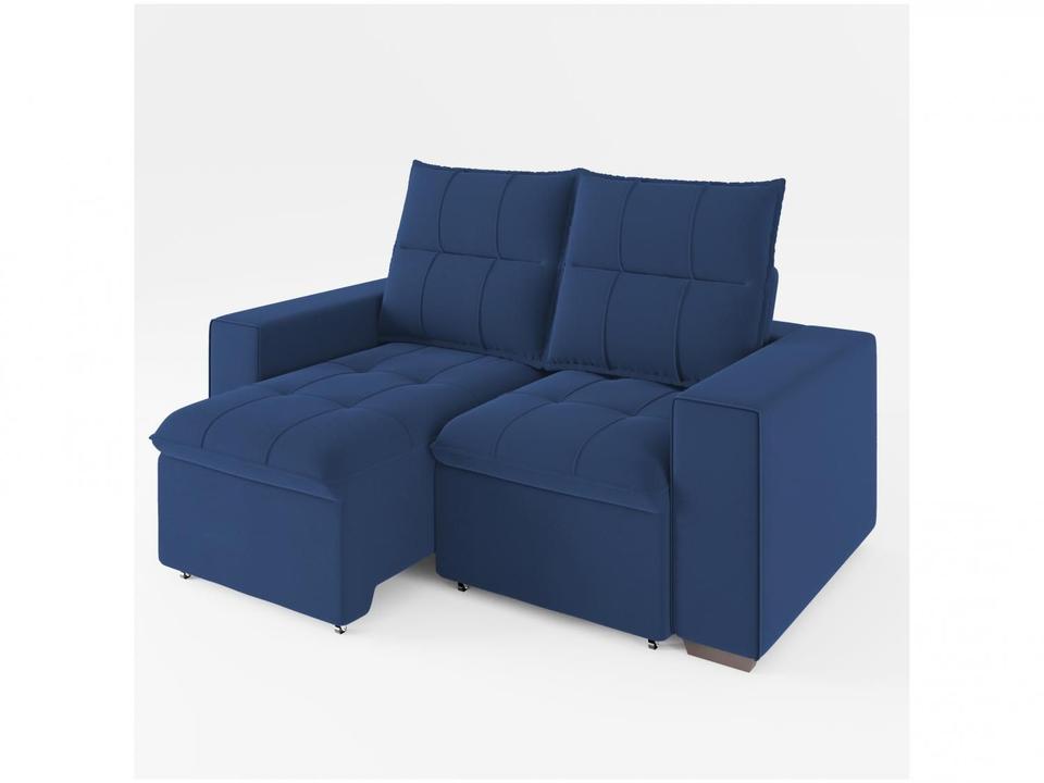 Sofá Retrátil Reclinável 3 Lugares Veludo Miami Gralha Azul Estofados - 4