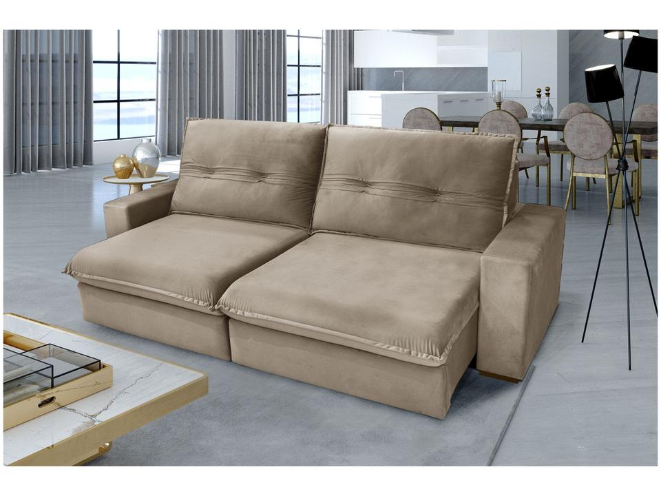 Sofá Retrátil Reclinável 4 Lugares Nipon Gralha Azul - 4