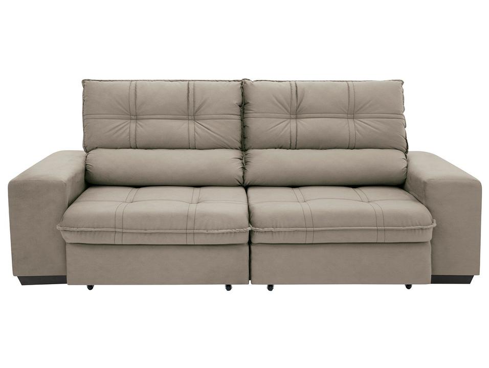 Sofá Retrátil Reclinável 4 Lugares Suede Brunello Linoforte - 10