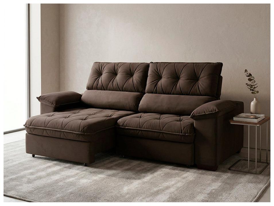 Sofá Retrátil Reclinável 4 Lugares Suede Hannover - 2