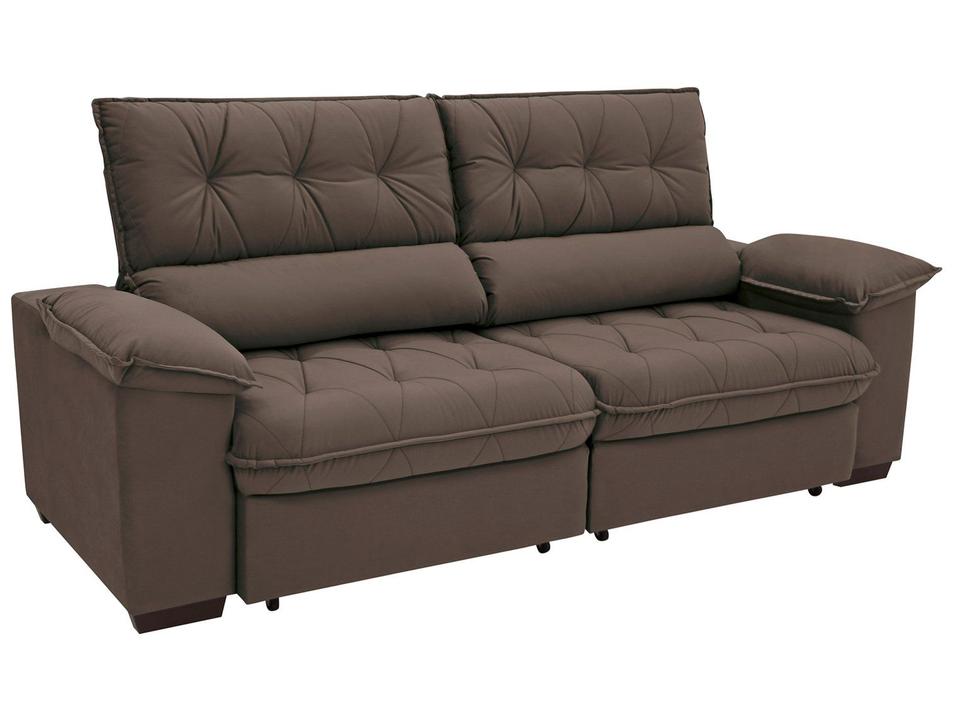 Sofá Retrátil Reclinável 4 Lugares Suede Hannover - 11