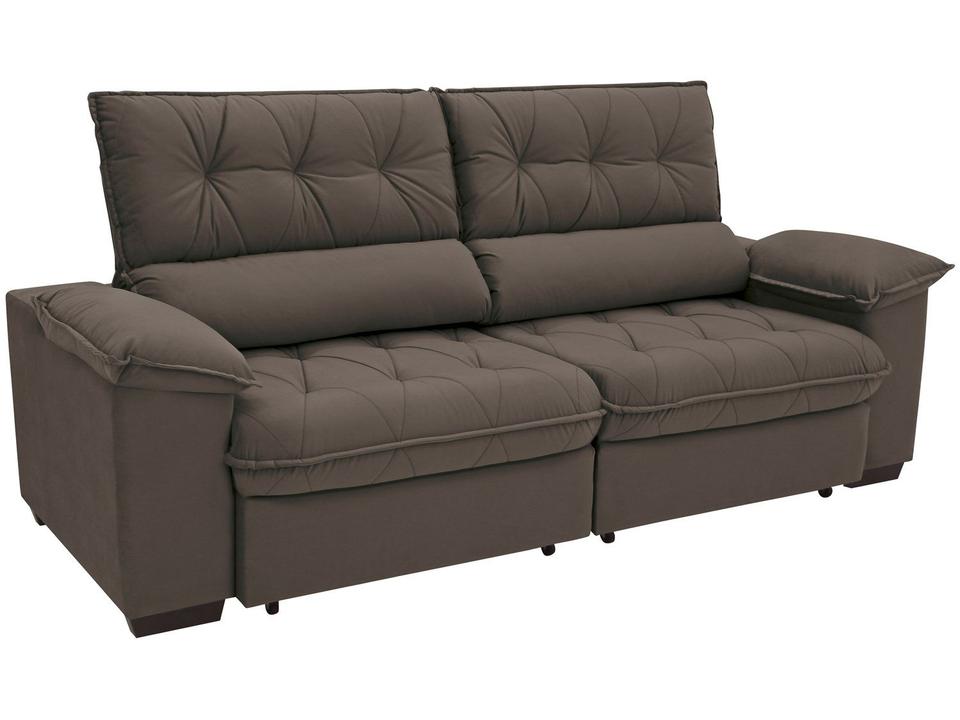 Sofá Retrátil Reclinável 4 Lugares Suede Hannover - 8