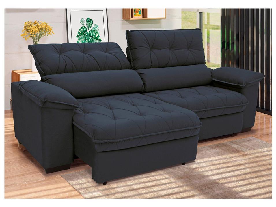 Sofá Retrátil Reclinável 4 Lugares Suede Hannover - 5