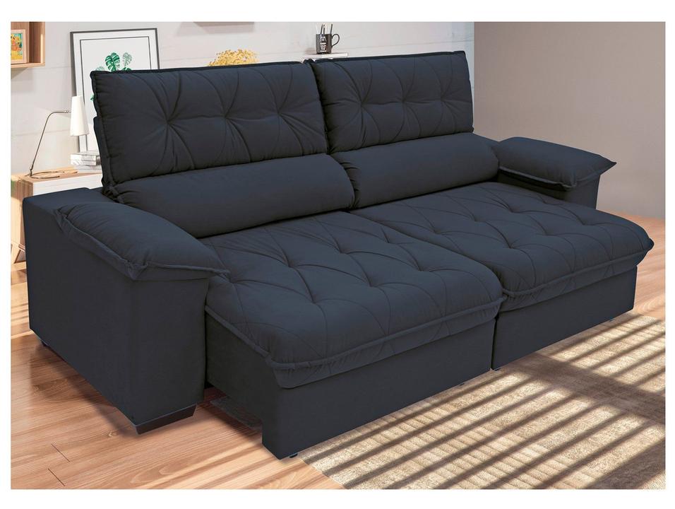 Sofá Retrátil Reclinável 4 Lugares Suede Hannover - 6